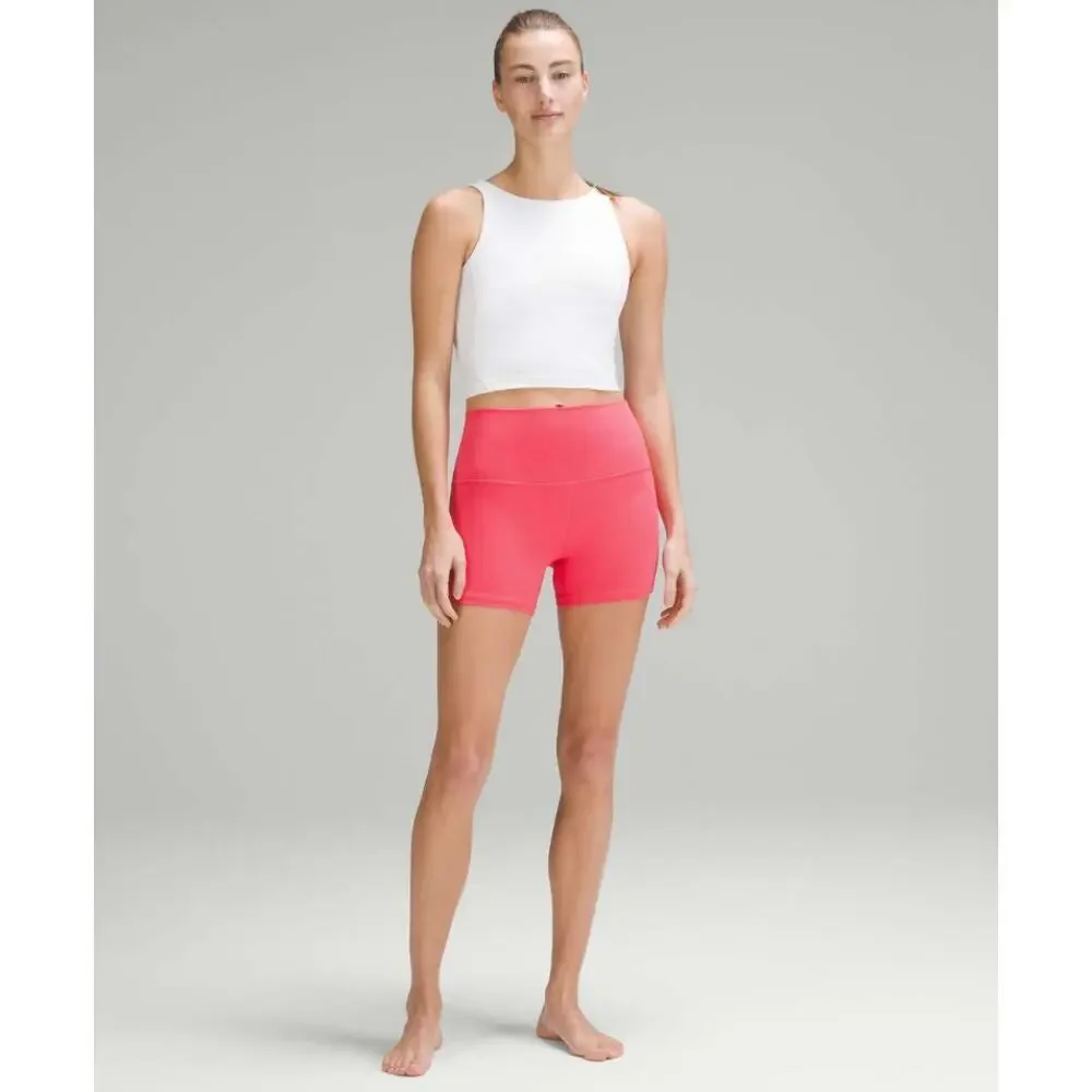 lululemon pink align high rise shorts - size 8, 4